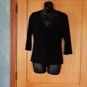 Women New York Company Stretch VNeck Top Size S